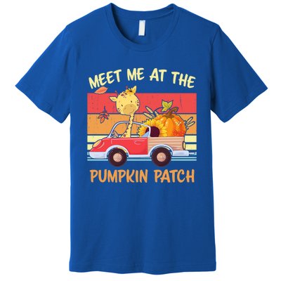 Meet Me At The Pumpkin Patch Thanksgiving Halloween Truck Gift Premium T-Shirt