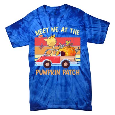 Meet Me At The Pumpkin Patch Thanksgiving Halloween Truck Gift Tie-Dye T-Shirt