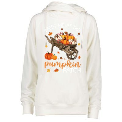 Meet Me At The Pumpkin Patch Gift Womens Funnel Neck Pullover Hood