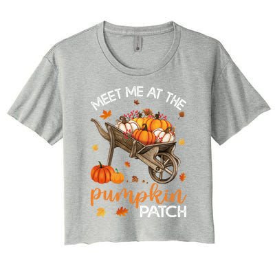 Meet Me At The Pumpkin Patch Gift Women's Crop Top Tee