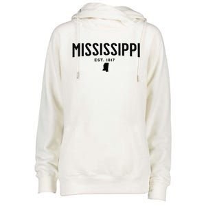 Mississippi Minimalist Autumn Fall Cool Apparel Clothing Top Womens Funnel Neck Pullover Hood