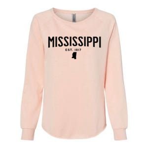 Mississippi Minimalist Autumn Fall Cool Apparel Clothing Top Womens California Wash Sweatshirt