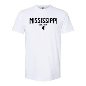 Mississippi Minimalist Autumn Fall Cool Apparel Clothing Top Softstyle CVC T-Shirt