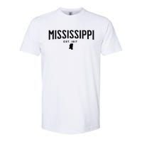 Mississippi Minimalist Autumn Fall Cool Apparel Clothing Top Softstyle CVC T-Shirt