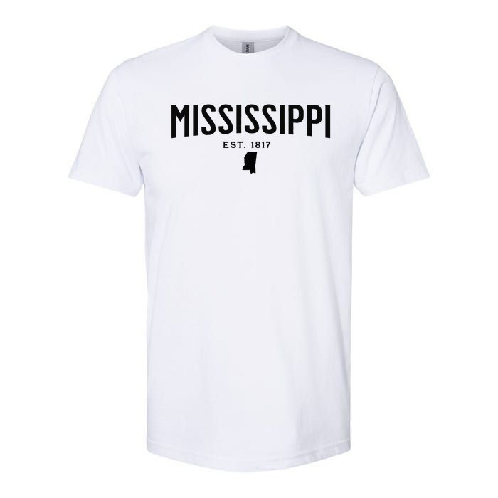 Mississippi Minimalist Autumn Fall Cool Apparel Clothing Top Softstyle CVC T-Shirt