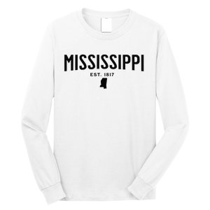 Mississippi Minimalist Autumn Fall Cool Apparel Clothing Top Long Sleeve Shirt