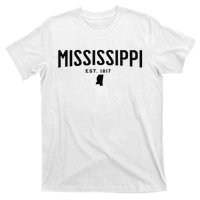 Mississippi Minimalist Autumn Fall Cool Apparel Clothing Top T-Shirt