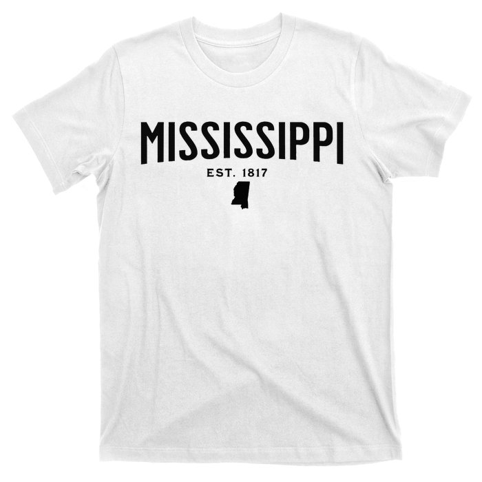 Mississippi Minimalist Autumn Fall Cool Apparel Clothing Top T-Shirt