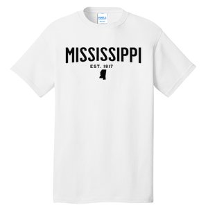 Mississippi Minimalist Autumn Fall Cool Apparel Clothing Top Tall T-Shirt