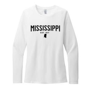 Mississippi Minimalist Autumn Fall Cool Apparel Clothing Top Womens CVC Long Sleeve Shirt