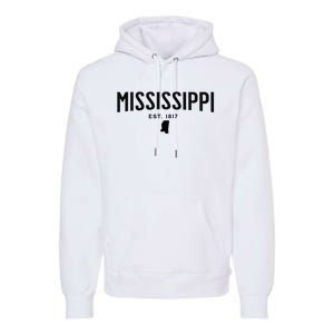 Mississippi Minimalist Autumn Fall Cool Apparel Clothing Top Premium Hoodie