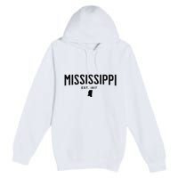 Mississippi Minimalist Autumn Fall Cool Apparel Clothing Top Premium Pullover Hoodie