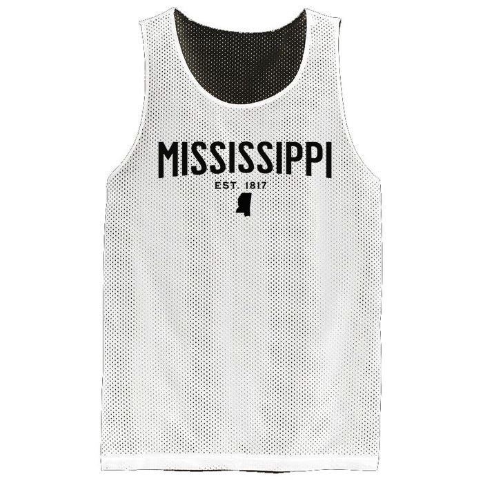 Mississippi Minimalist Autumn Fall Cool Apparel Clothing Top Mesh Reversible Basketball Jersey Tank