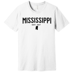 Mississippi Minimalist Autumn Fall Cool Apparel Clothing Top Premium T-Shirt