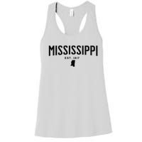 Mississippi Minimalist Autumn Fall Cool Apparel Clothing Top Women's Racerback Tank