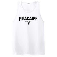 Mississippi Minimalist Autumn Fall Cool Apparel Clothing Top PosiCharge Competitor Tank