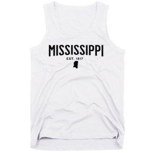 Mississippi Minimalist Autumn Fall Cool Apparel Clothing Top Tank Top