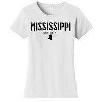 Mississippi Minimalist Autumn Fall Cool Apparel Clothing Top Women's T-Shirt