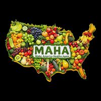 Maha Make America Healthy Again Us Map Design Is Wool Snapback Cap