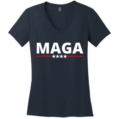 MAGA Make America Great Again Trump Women's V-Neck T-Shirt
