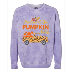 Meet Me At The Pumpkin Patch Thanksgiving Fall Pumpkin Gift Colorblast Crewneck Sweatshirt