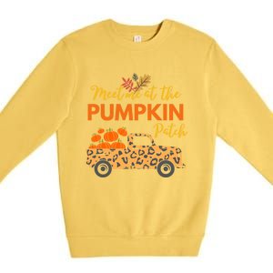 Meet Me At The Pumpkin Patch Thanksgiving Fall Pumpkin Gift Premium Crewneck Sweatshirt