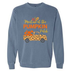 Meet Me At The Pumpkin Patch Thanksgiving Fall Pumpkin Gift Garment-Dyed Sweatshirt