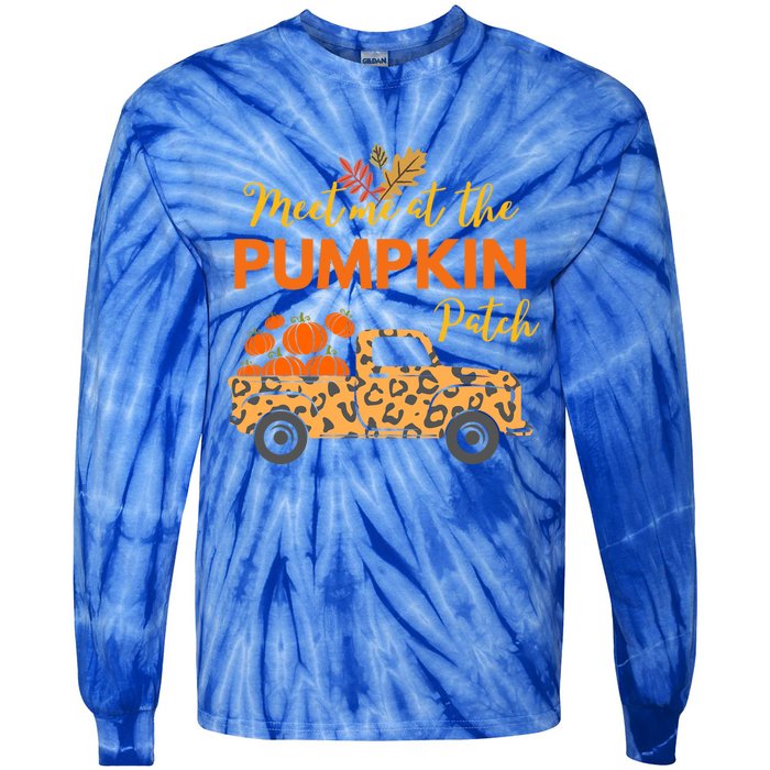 Meet Me At The Pumpkin Patch Thanksgiving Fall Pumpkin Gift Tie-Dye Long Sleeve Shirt