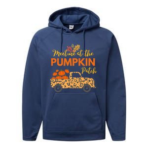 Meet Me At The Pumpkin Patch Thanksgiving Fall Pumpkin Gift Performance Fleece Hoodie