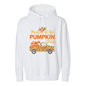 Meet Me At The Pumpkin Patch Thanksgiving Fall Pumpkin Gift Garment-Dyed Fleece Hoodie