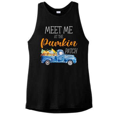 Meet Me At The Pumpkin Patch Cute Halloween Ladies PosiCharge Tri-Blend Wicking Tank