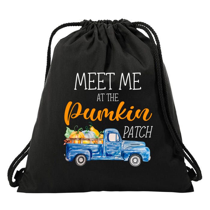 Meet Me At The Pumpkin Patch Cute Halloween Drawstring Bag