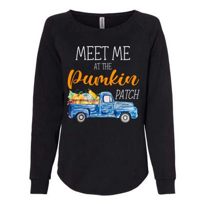 Meet Me At The Pumpkin Patch Cute Halloween Womens California Wash Sweatshirt