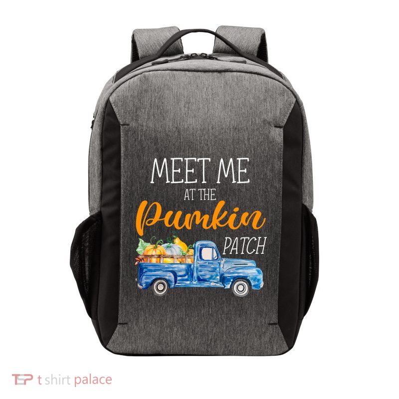 Meet Me At The Pumpkin Patch Cute Halloween Vector Backpack