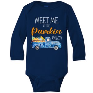 Meet Me At The Pumpkin Patch Cute Halloween Baby Long Sleeve Bodysuit