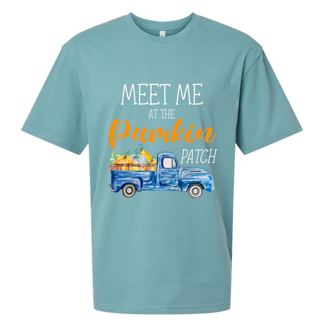 Meet Me At The Pumpkin Patch Cute Halloween Sueded Cloud Jersey T-Shirt