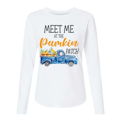 Meet Me At The Pumpkin Patch Cute Halloween Womens Cotton Relaxed Long Sleeve T-Shirt