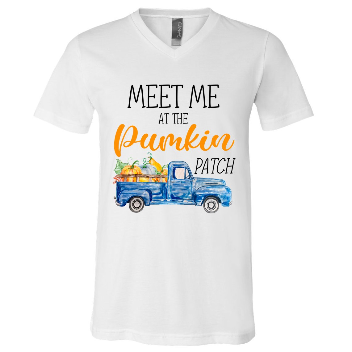 Meet Me At The Pumpkin Patch Cute Halloween V-Neck T-Shirt