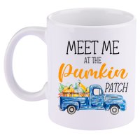 Meet Me At The Pumpkin Patch Cute Halloween 11oz C Handle Ceramic Mug