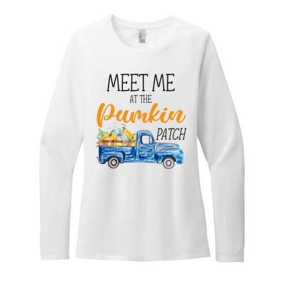 Meet Me At The Pumpkin Patch Cute Halloween Womens CVC Long Sleeve Shirt