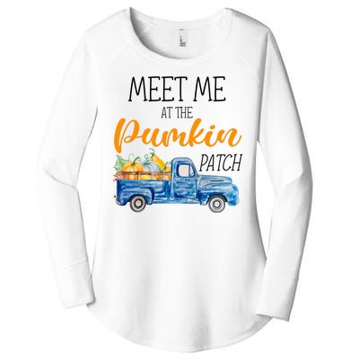 Meet Me At The Pumpkin Patch Cute Halloween Women's Perfect Tri Tunic Long Sleeve Shirt