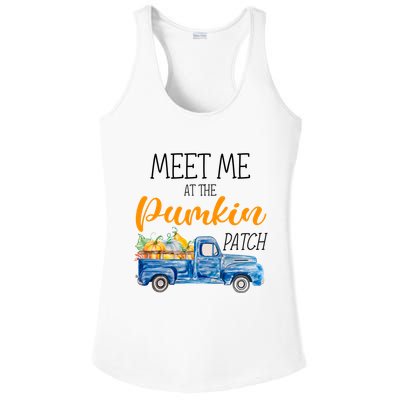 Meet Me At The Pumpkin Patch Cute Halloween Ladies PosiCharge Competitor Racerback Tank