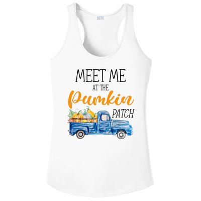 Meet Me At The Pumpkin Patch Cute Halloween Ladies PosiCharge Competitor Racerback Tank