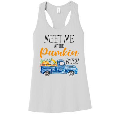 Meet Me At The Pumpkin Patch Cute Halloween Women's Racerback Tank