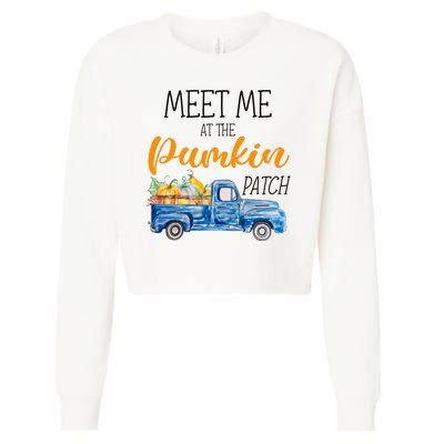 Meet Me At The Pumpkin Patch Cute Halloween Cropped Pullover Crew