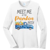 Meet Me At The Pumpkin Patch Cute Halloween Ladies Long Sleeve Shirt