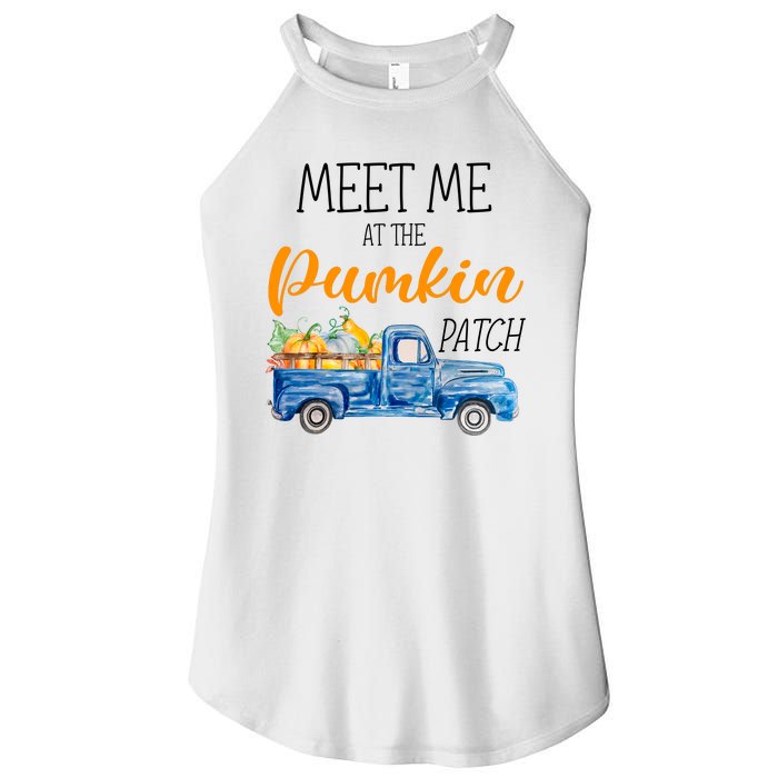 Meet Me At The Pumpkin Patch Cute Halloween Women's Perfect Tri Rocker Tank