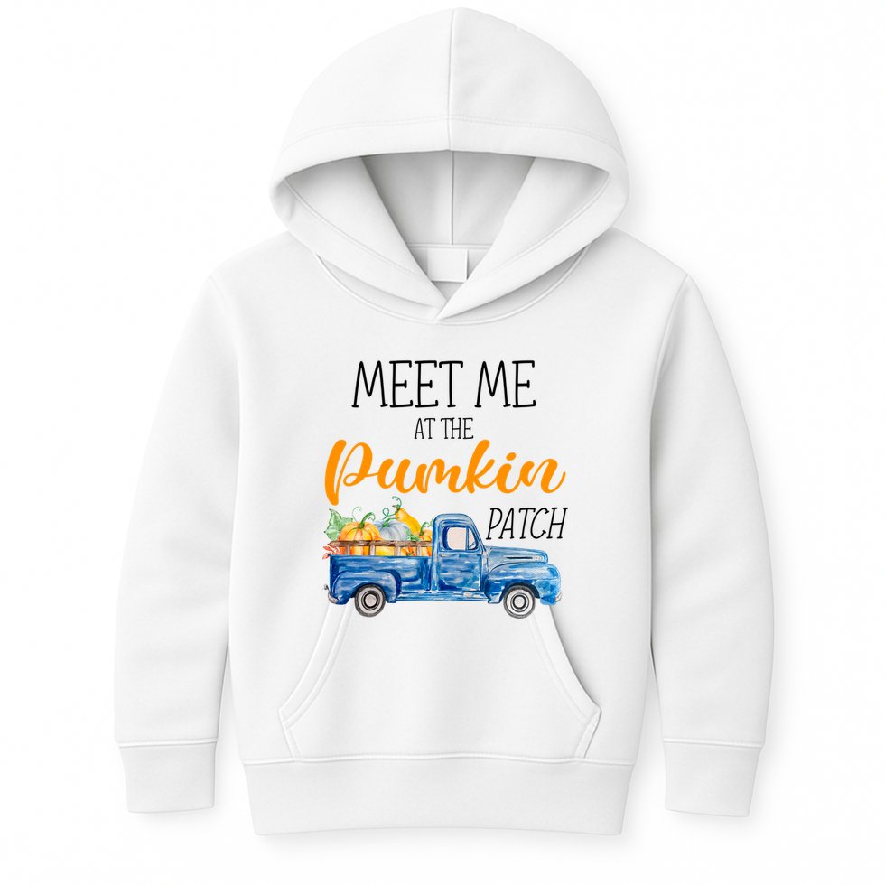 Meet Me At The Pumpkin Patch Cute Halloween Kids Hoodie
