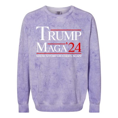 Maga Maybe Afford Groceries Again Colorblast Crewneck Sweatshirt