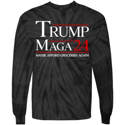 Maga Maybe Afford Groceries Again Tie-Dye Long Sleeve Shirt